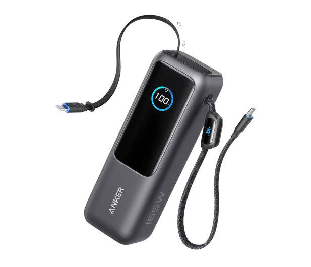 Anker Power Bank 25000mAh 165W USB-C Retractable Cable - 1337700 - zdjęcie 2